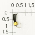 М.в. "Безнасадка" D 2,5 чёрный, кубик, 0,55гр. (золото) 06--042-11
