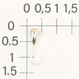 М.в. Капля с ушком эребус с коронкой 3,0 мм 0,35 гр. Sil   MW-SP-6430W-SIL