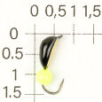 М.в. 09-330-100-07 Подёнка D 3 коронка латунь ядрёный глаз лимон 0,7гр.  (уп. 15шт)     ЗМ