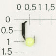 М.в. "Безнасадка" D 1,5 чёрная, ядрёный глаз (зелёный) 14-015-09