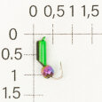 М.в. "Безнасадка" D 2,5 чёрный+зелёный, гшк, 0,6гр. (хамелеон) 03-024-21