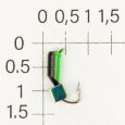 М.в. "Безнасадка" D 2,5 чёрный+зелёный, кубик, 0,55гр. (хамелеон)  06-043-21