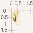 Морм.вольфр. Банан 2,5 золото с ушком PUBANA025AU